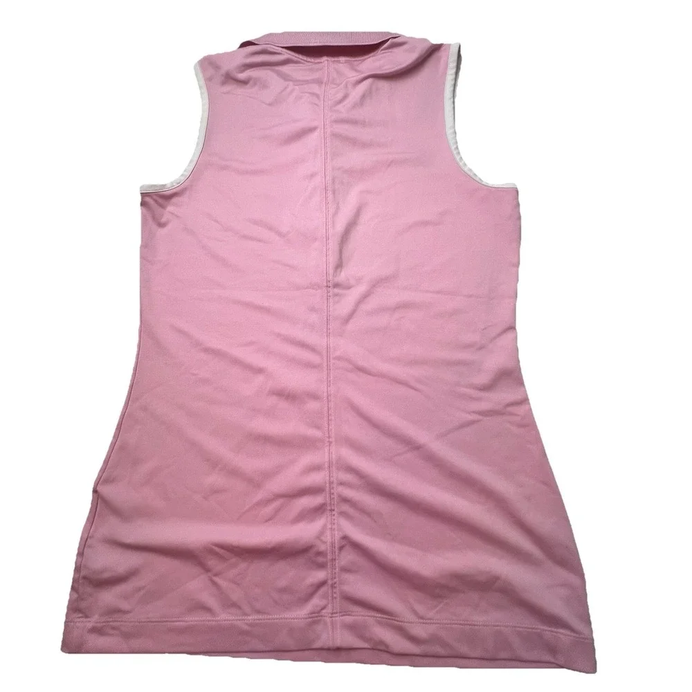 Nike Golf Tour Performance Dri Fit  Women's Sleeveless Polka Dot Collar XS Pink